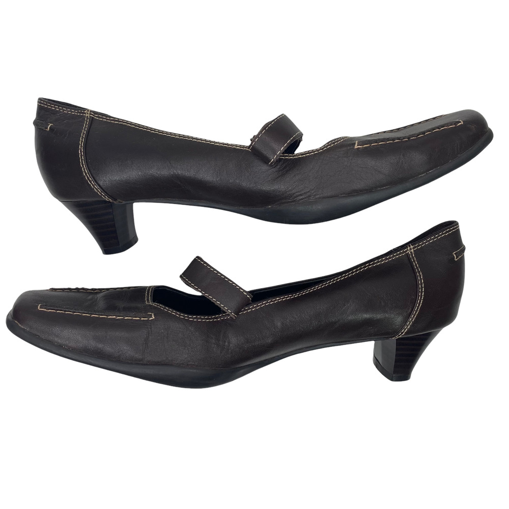 Aerosoles Mary Heels Comfort Shoes Brown Size 8 - Picture 5 of 7